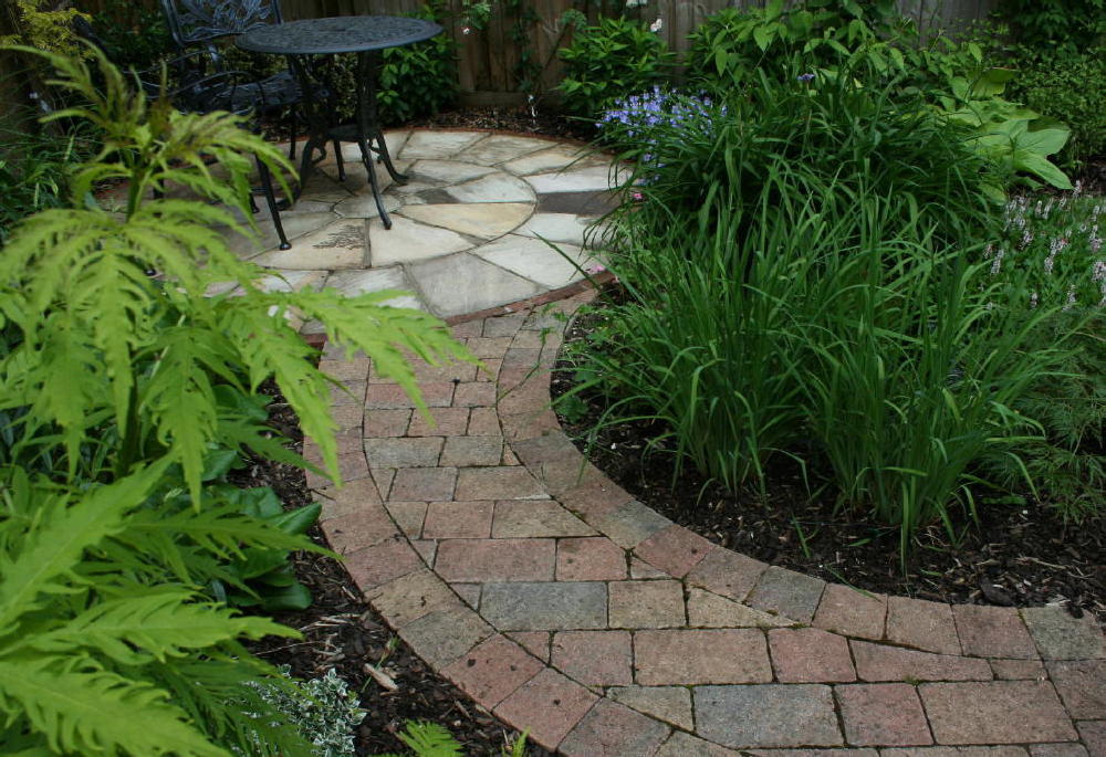 A new path as part of the small town garden design